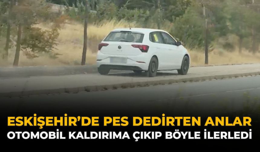 Eskişehir'de Pes Dedirten Anlar: Otomobil Kaldırıma Çıkıp Böyle İlerledi