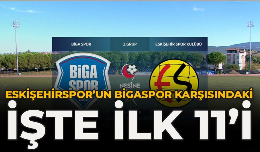 Eskişehirspor’un Bigaspor karşısındaki işte ilk 11’i
