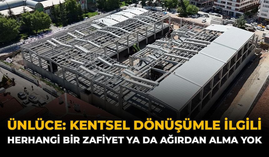 Ünlüce: “Kentsel Dönüşümle İlgili Herhangi Bir Zafiyet Ya Da Ağırdan Alma Yok”