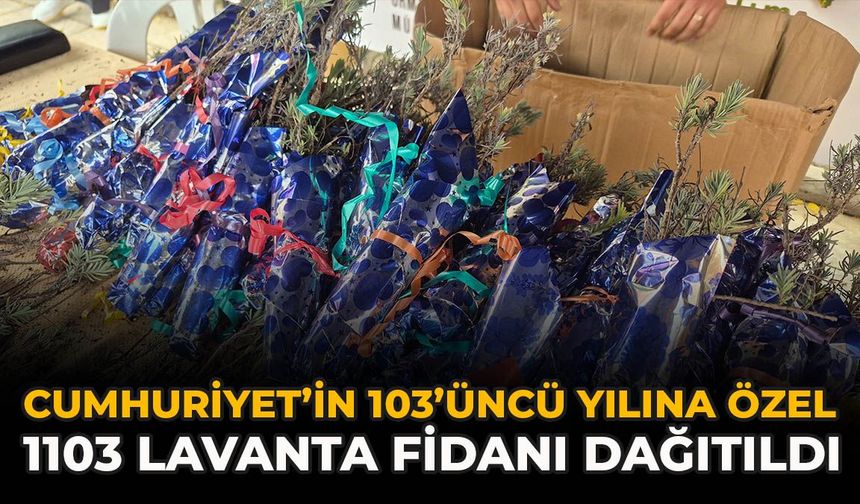 Cumhuriyet’in 103’üncü Yılına Özel 1103 lavanta fidanı dağıtıldı