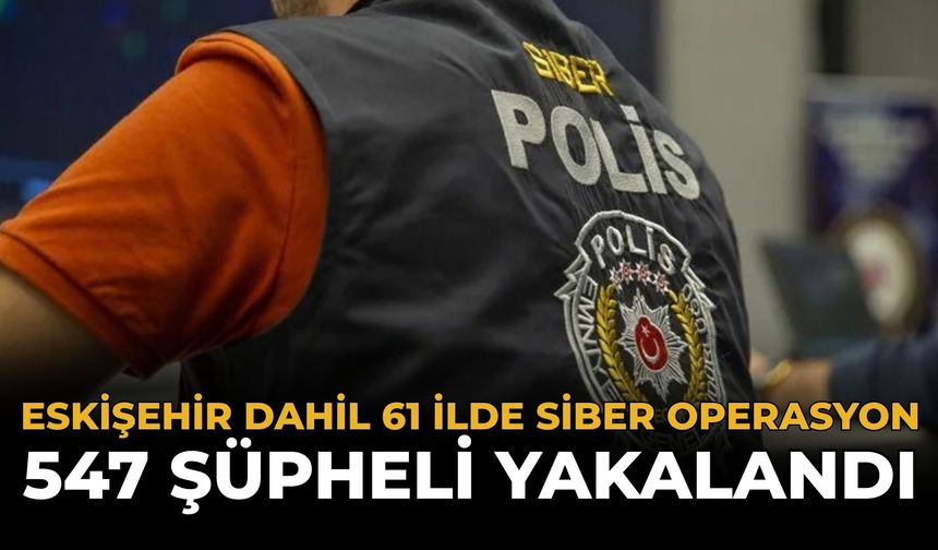 Eskişehir Dahil 61 İlde Siber Operasyon