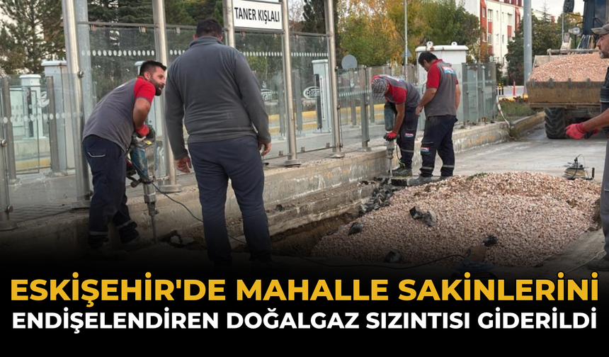 Eskişehir'de Mahalle Sakinlerini Endişelendiren Doğalgaz Sızıntısı Giderildi