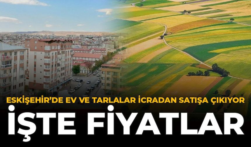 Eskişehir’de Ev ve Tarlalar İcradan Satışa Çıkıyor: İşte Fiyatlar