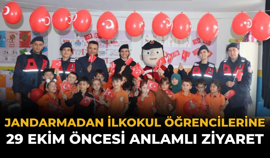 Jandarmadan İlkokul Öğrencilerine 29 Ekim Öncesi Anlamlı Ziyaret