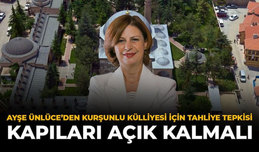 Ayşe Ünlüce’den Kurşunlu Külliyesi için Tahliye Tepkisi: “Kapıları Açık Kalmalı”