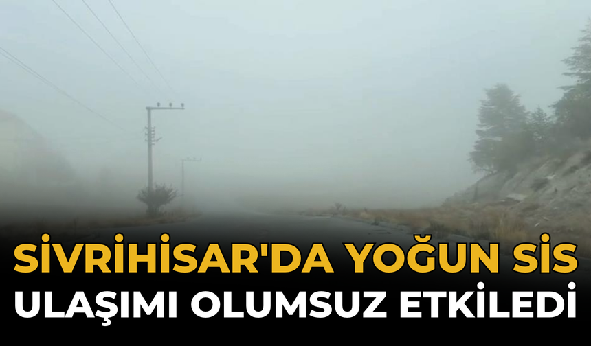 Sivrihisar'da Yoğun Sis Ulaşımı Olumsuz Etkiledi