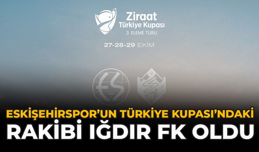 Eskişehirspor’un Türkiye Kupası’ndaki Rakibi Iğdır FK Oldu