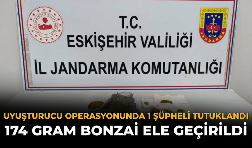 Uyuşturucu Operasyonunda 1 Şüpheli Tutuklandı: 174 Gram Bonzai Ele Geçirildi