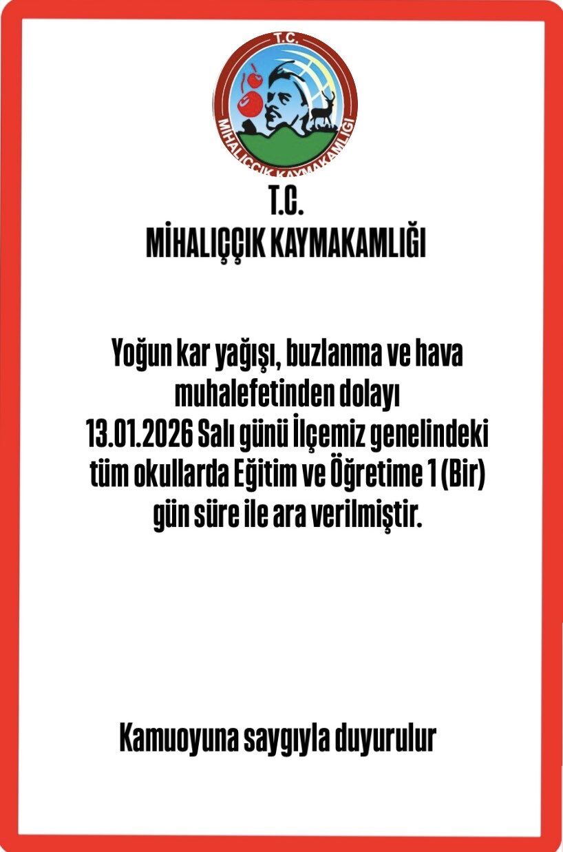 Eskişehir'de Okullar Tatil M