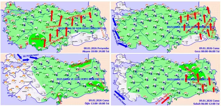 Meteorloji Hava Durumu 9 Ocak