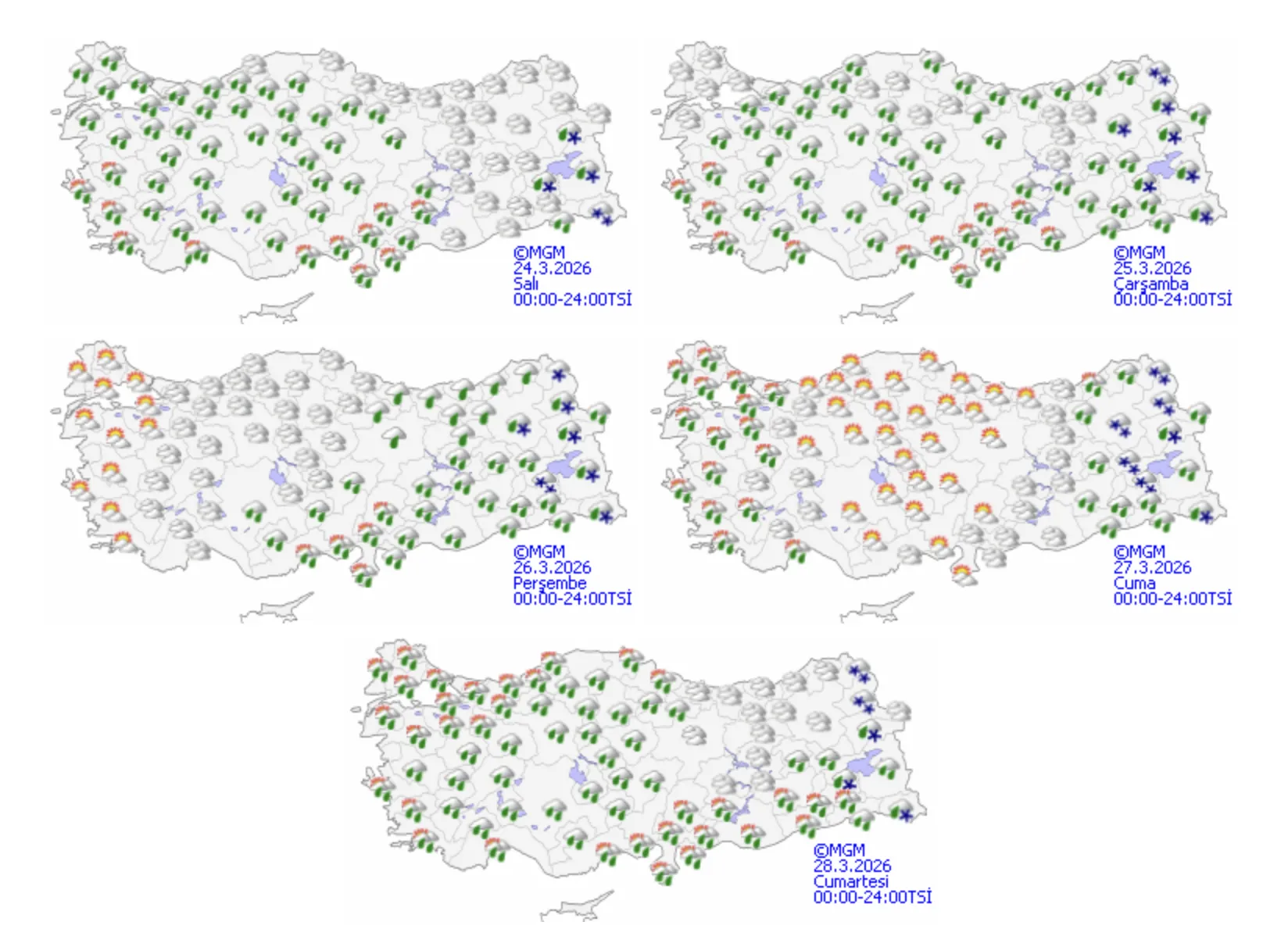 24 Mart 2026 Hava Durumu