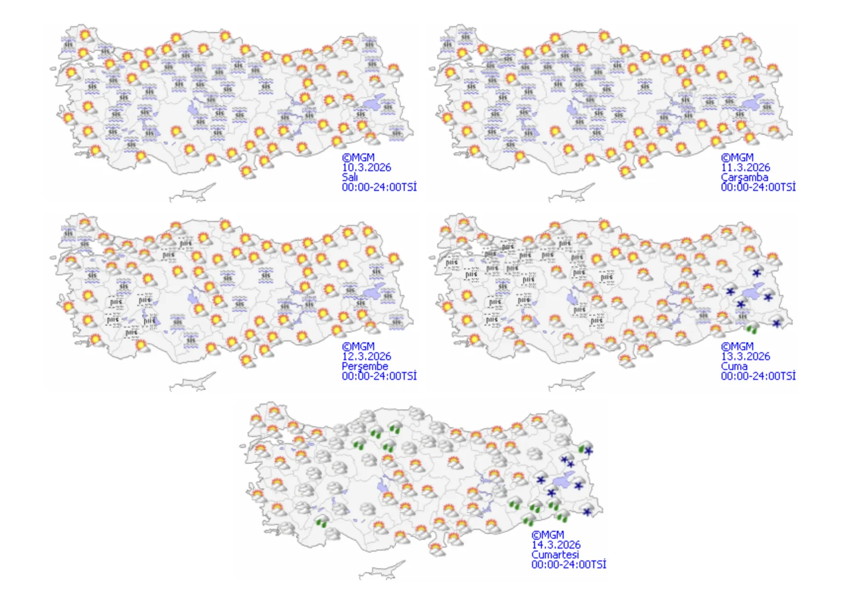 Meteoroloji Genel Mudurlugu Hava Durumu Haritasi 2