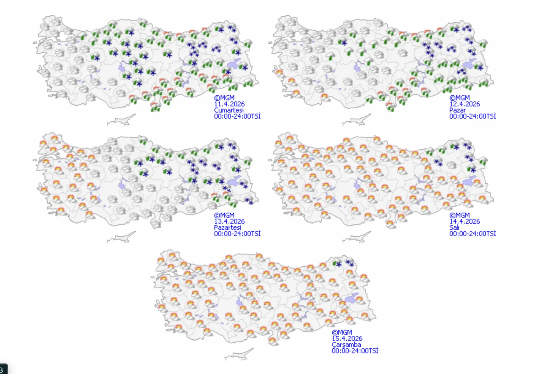 Hafta Sonu 11 Nisan Hava Durumu