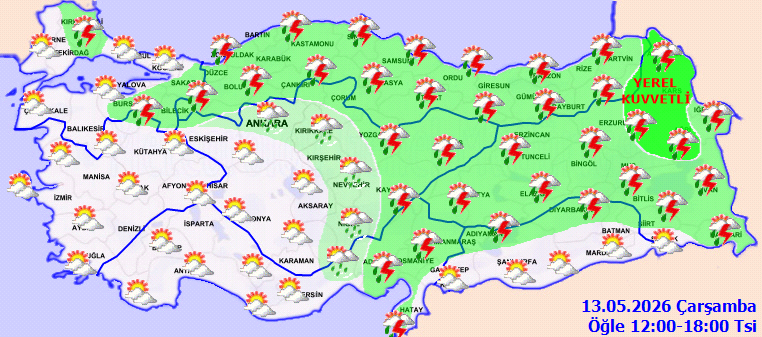 13 Mayis Hava Durumu Meteoroloji