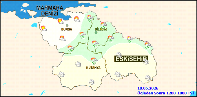 Sağanacak Yagmur Eskisehir 18 Mayis