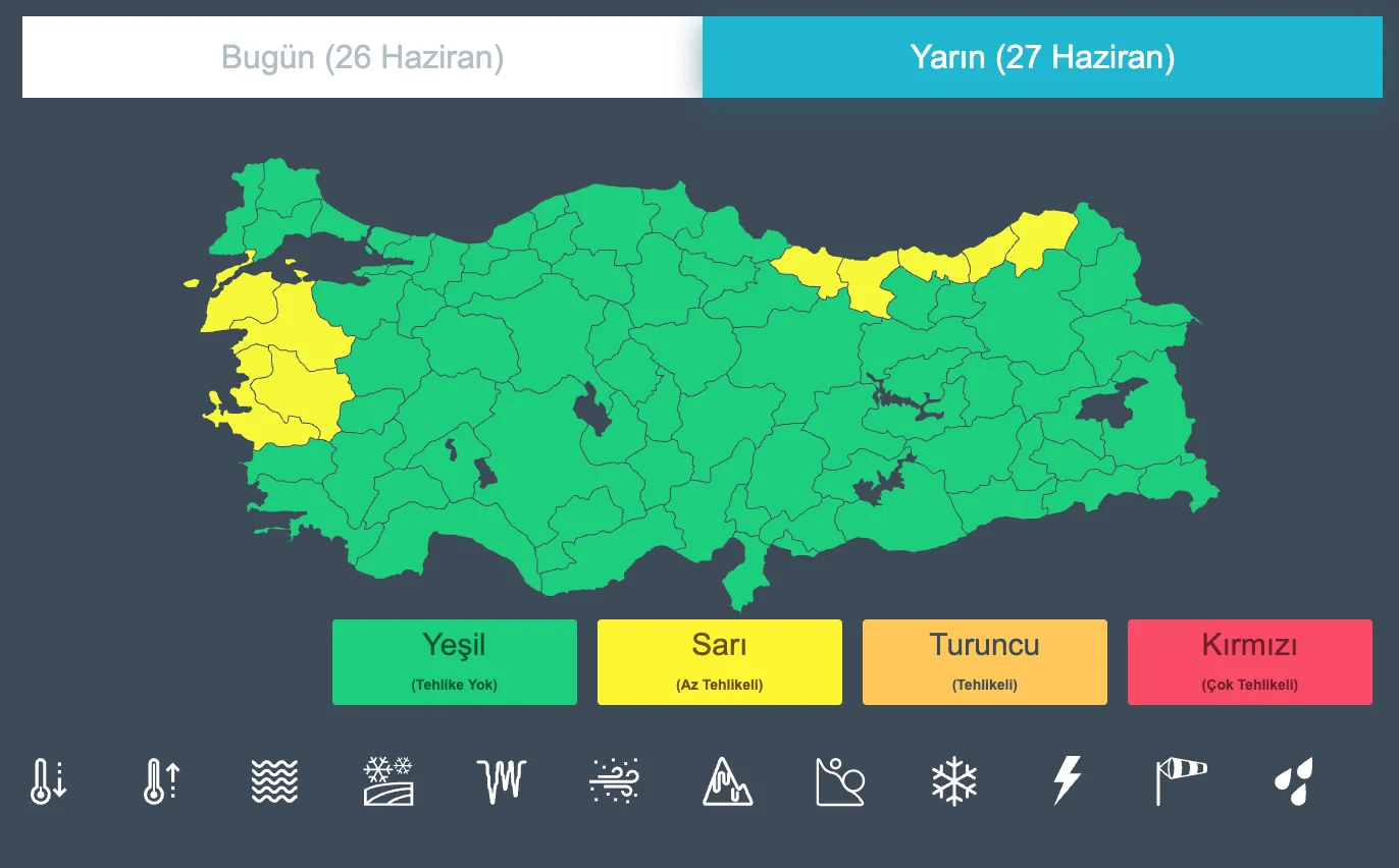 Meteoroloji 26 Haziran