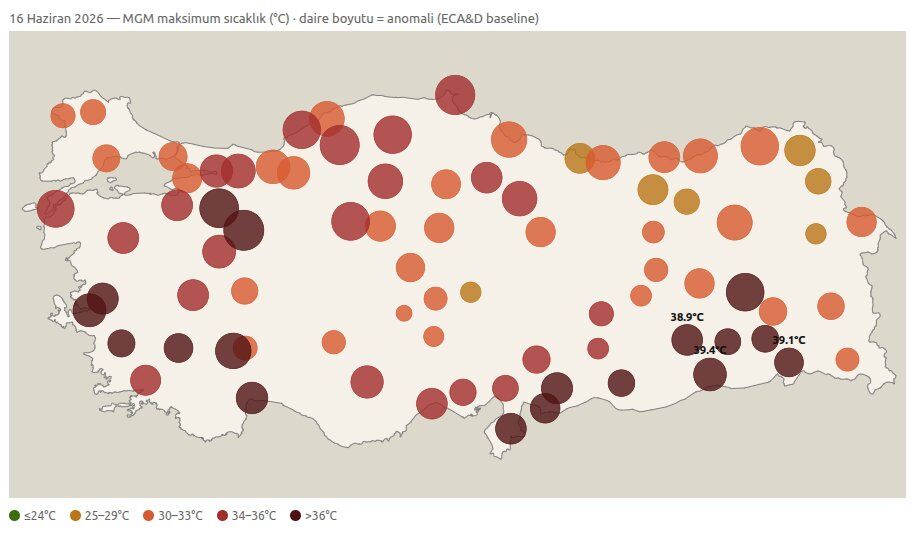 Sıcaklık Eskisehir Harita