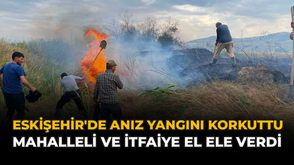 Eskişehir'de Anız Yangını Korkuttu: Mahalleli ve İtfaiye El Ele Verdi