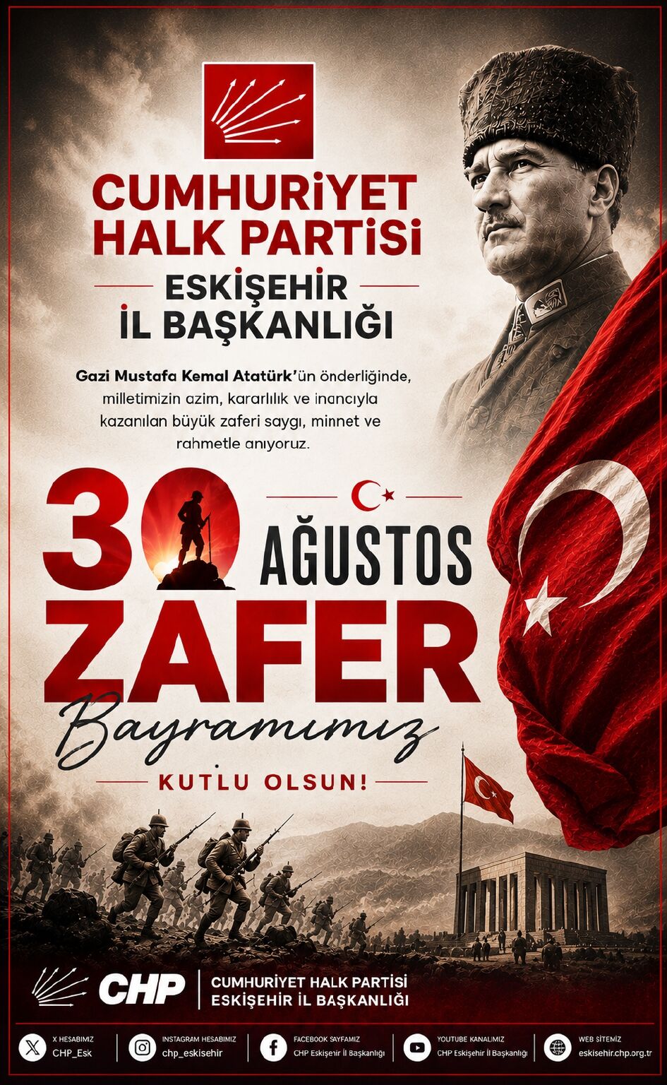 Reklam - CHP Eskişehir 30 Ağustos Zafer Bayramı