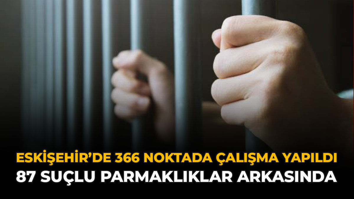 Eskişehir'de 366 Noktada Çalışma Yapıldı! 87 Suçlu Parmaklıklar Arkasında