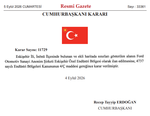 resmi gazete ford
