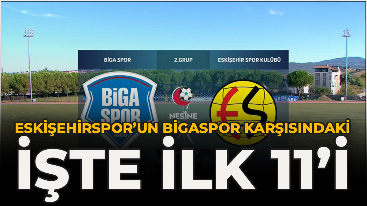 Eskişehirspor’un Bigaspor karşısındaki işte ilk 11’i