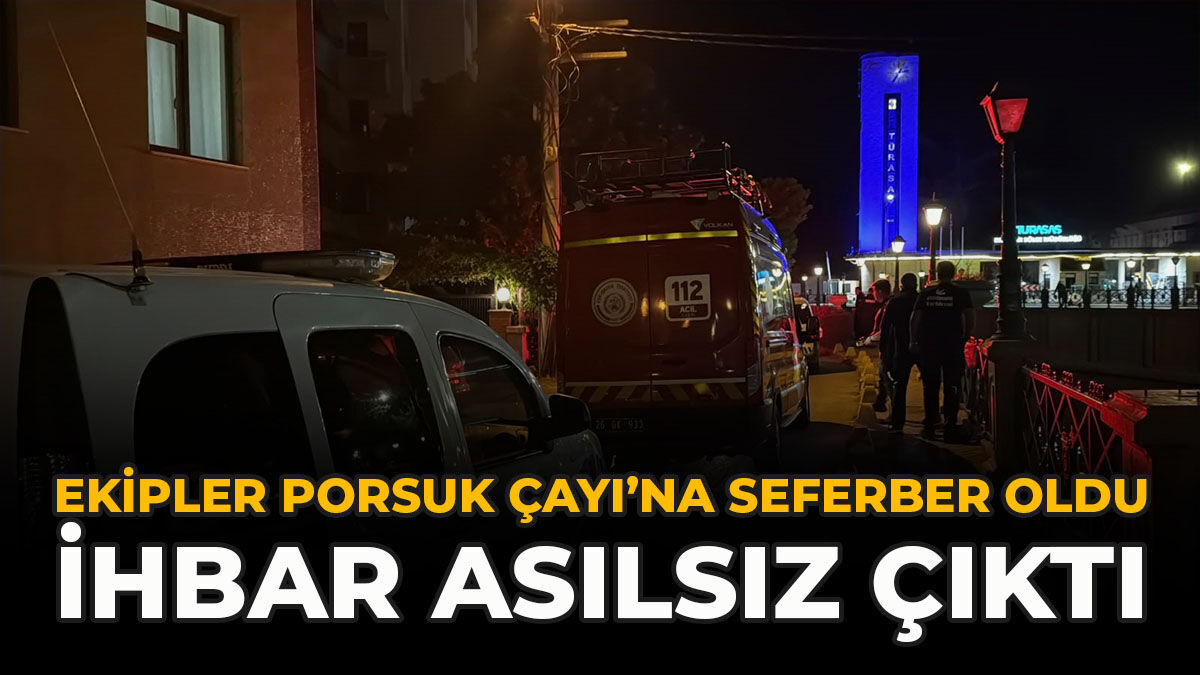 Ekipler Porsuk Çayı’nda Seferber Oldu İhbar Asılsız Çıktı