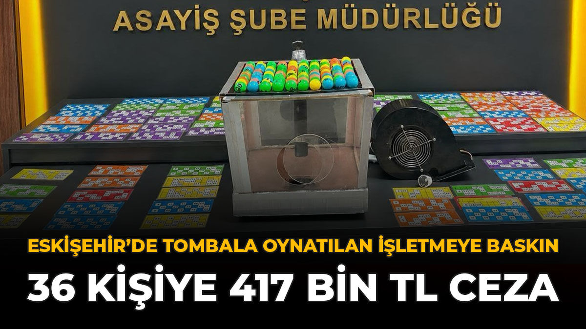 Eskişehir’de Tombala Oynatılan İşletmeye Baskın: 36 Kişiye 417 Bin TL Ceza