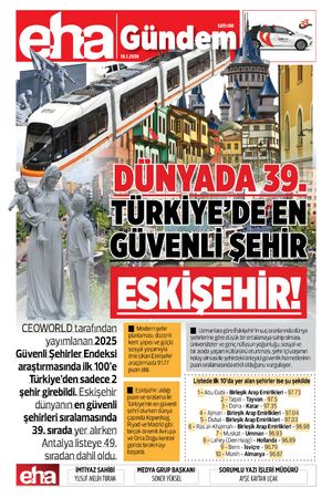 Dünyada 39. Türkiye'de En Güvenli Şehir Eskişehir!